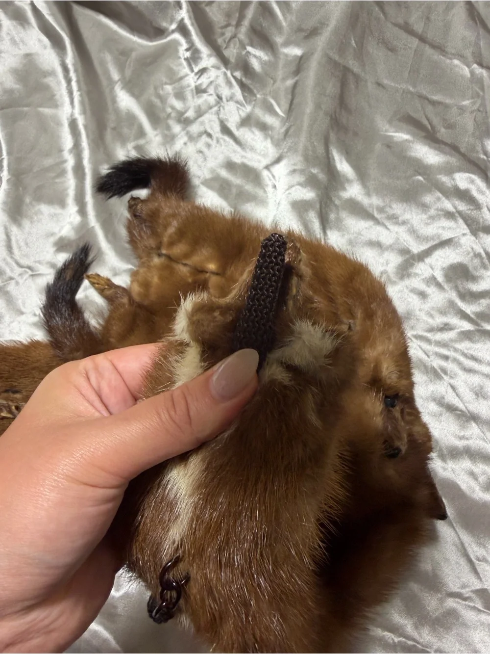 Vintage 1940s-1950w Multi Pelt Genuine Mink Fur Stole/scarf Wrap